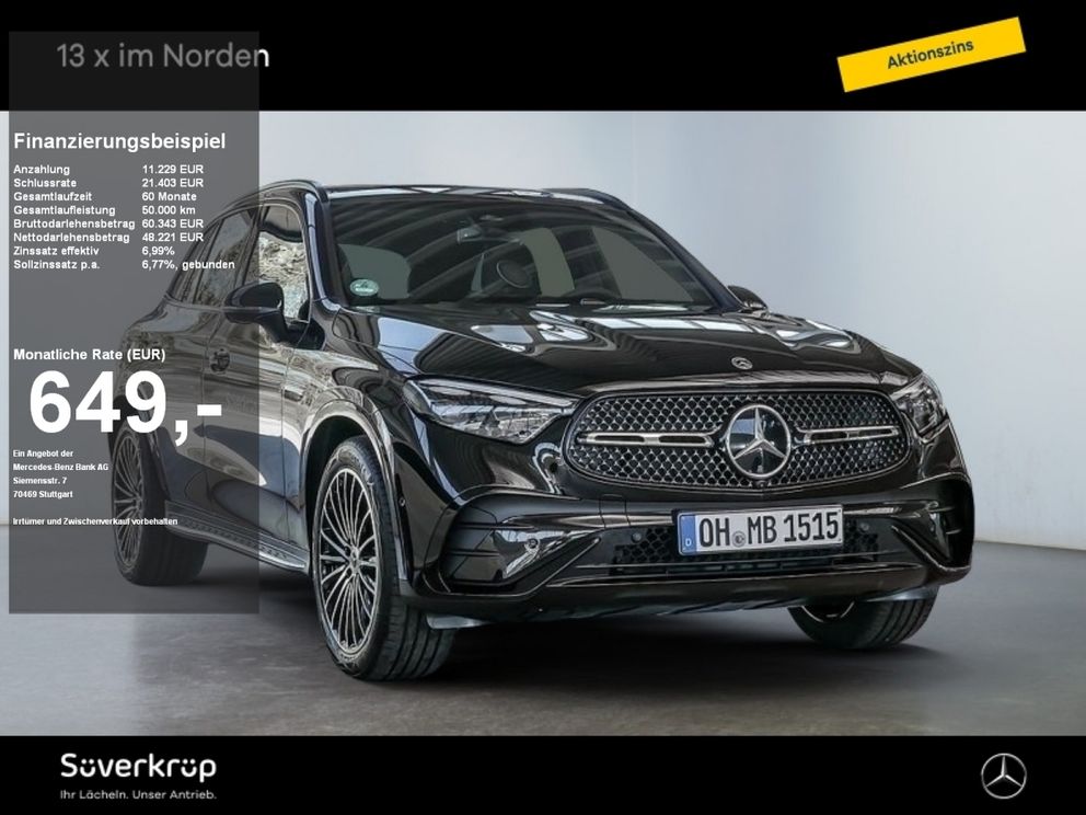 MERCEDES-BENZ GLC 200 d 4M AMG NIGHT SPUR PANO AHK DISTR 360