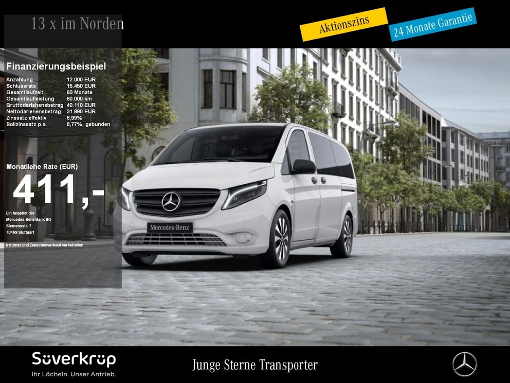 MERCEDES-BENZ Vito 114 TOURER PRO KLIMA NAVI LED TEMPOMAT 9SITZER