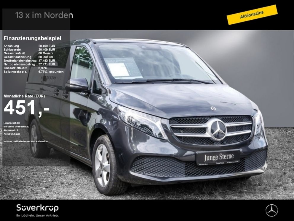 MERCEDES-BENZ V 250 d Lang Navi LED Klima 7sitzer Kamera PDC