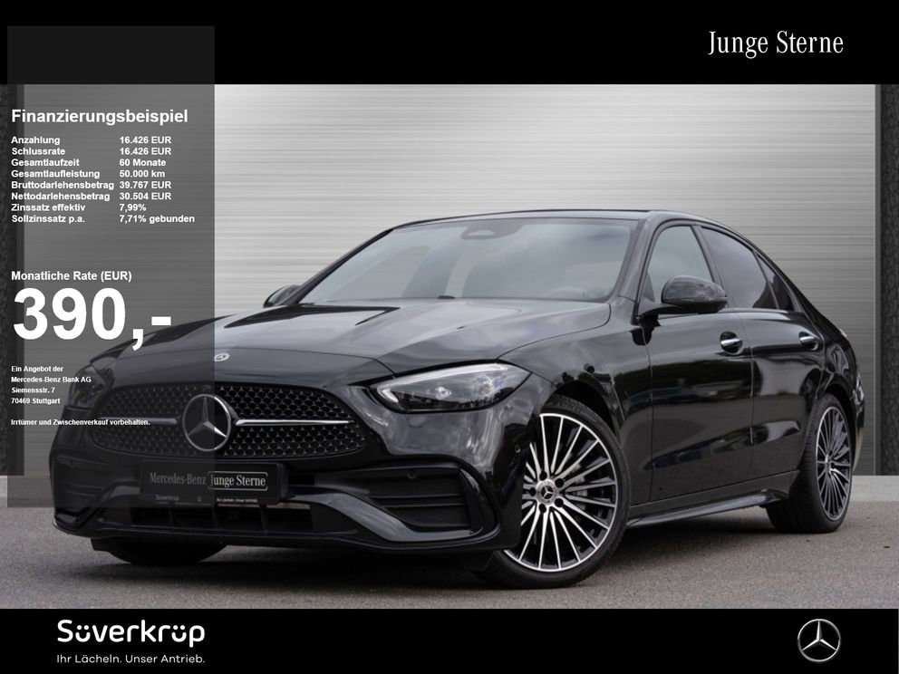 MERCEDES-BENZ C 300 d , AMG BURM NIGHT MEMO 360 KAMERA PANO
