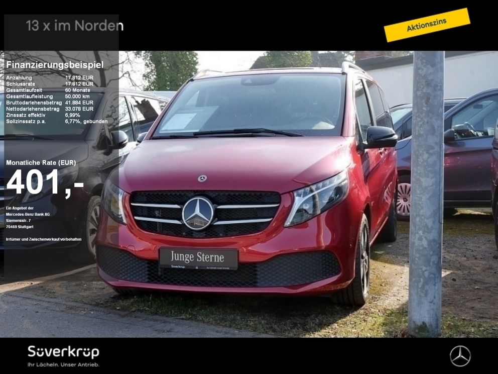MERCEDES-BENZ V 220 EDITION LANG NAVI AHK LED NIGHT SPUR PDC