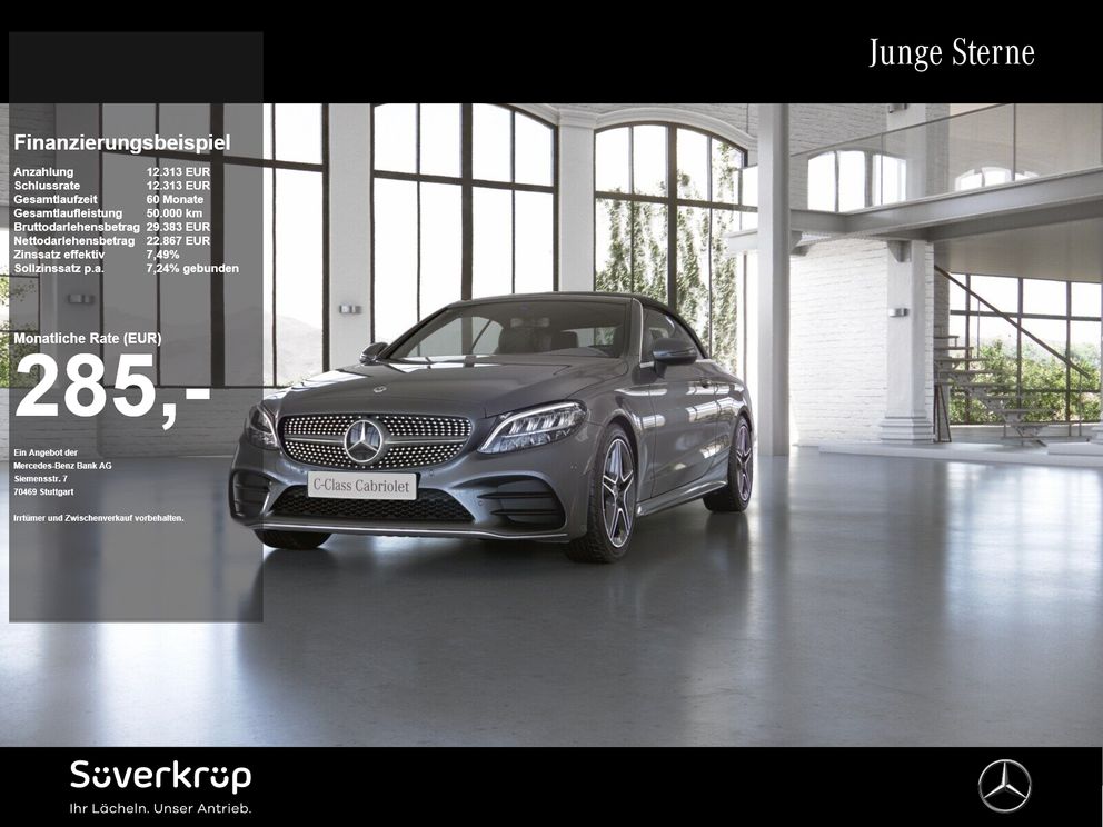 MERCEDES-BENZ C 180 Cabriolet AMG KAMERA SPUR SHZ