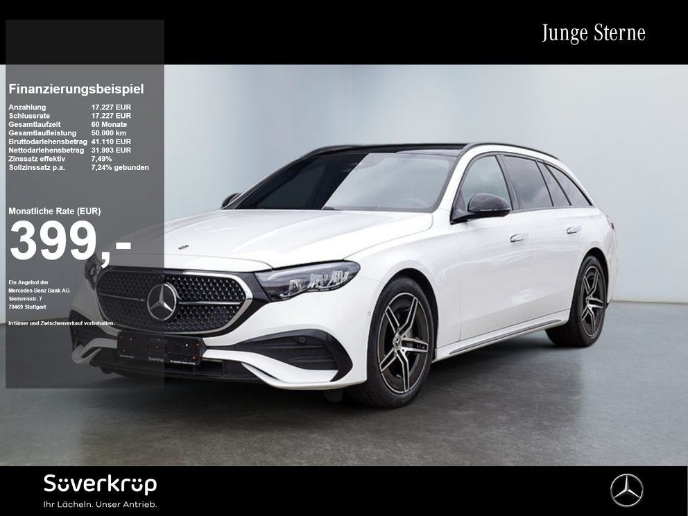 MERCEDES-BENZ E 220 T d , AMG NIGHT AHK DISTR KAMERA PANO SPUR