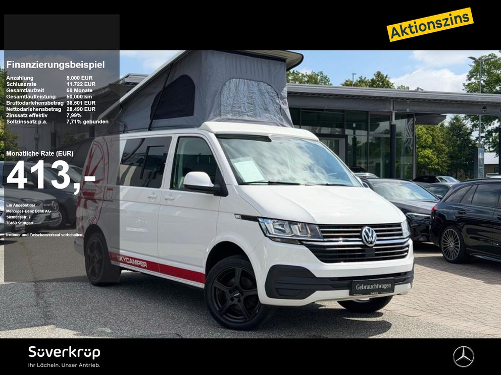 VW T6.1 2.0 TDI SKYCAMPER GARANTIE WIE CALIFORNIA KAMERA KLIMA