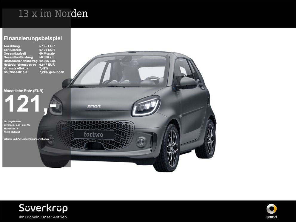 SMART EQ fortwo cabrio prime JBL SOUND KAMERA PDC SHZ