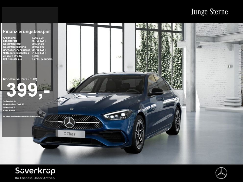 MERCEDES-BENZ C 300 d AMG NIGHT DISTR KAMERA SPUR PDC SHZ
