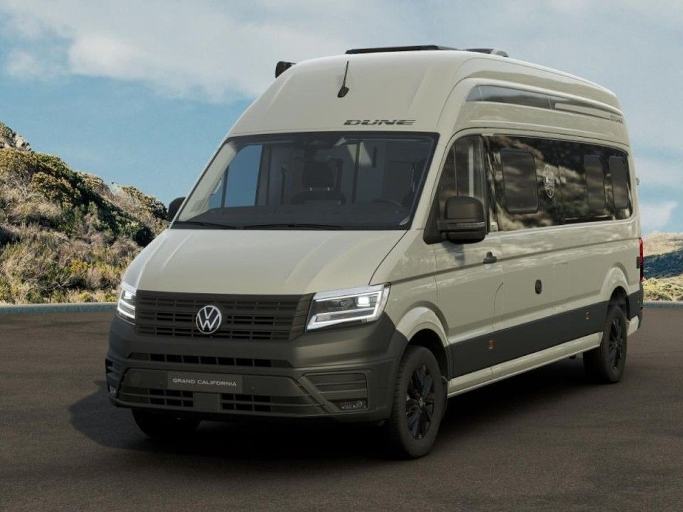VW California NFZ Der neue Grand California Dune 680 Motor: 2,0 l TDI EURO VI-e SCR Frontantrieb 120 kW Getriebe: Frontantrieb 8-Gang-Auto