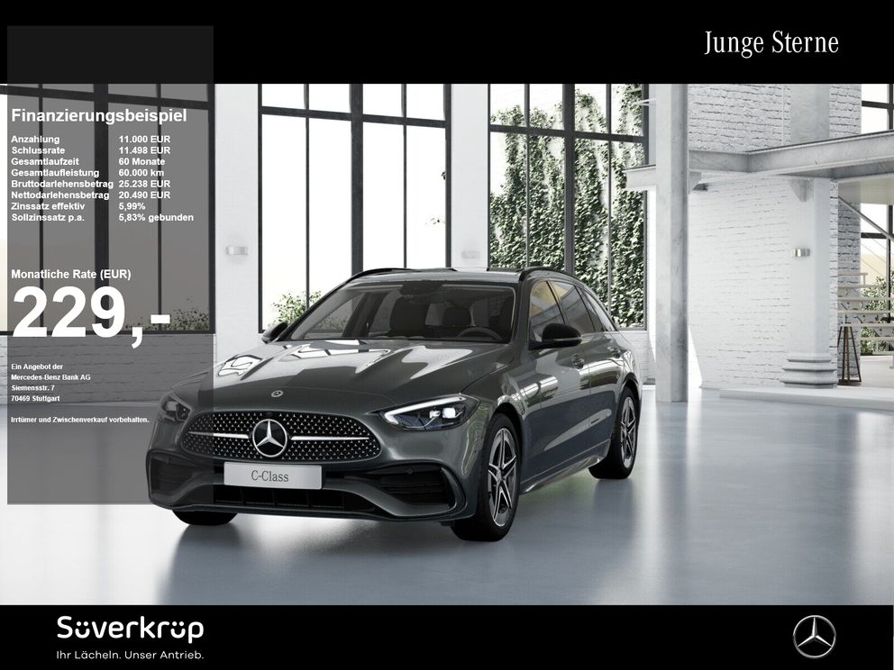 MERCEDES-BENZ C 200 T 4M AMG NIGHT AHK KAMERA PANO SPUR PDC