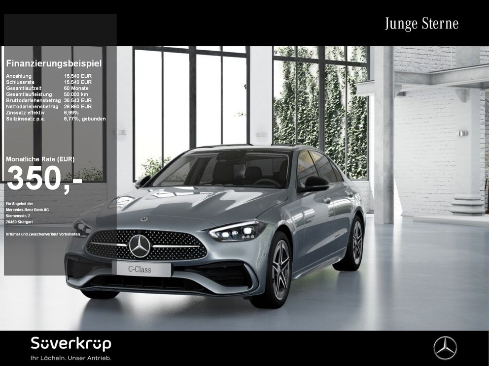 MERCEDES-BENZ C 400 e 4M , AMG NIGHT MEMO 360 AHK DISTR PANO