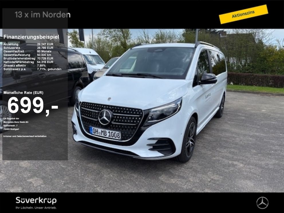MERCEDES-BENZ V 220 lang AMG/NIGHT/PANO/SPUR/TWA/DISTRO/7 SITZE
