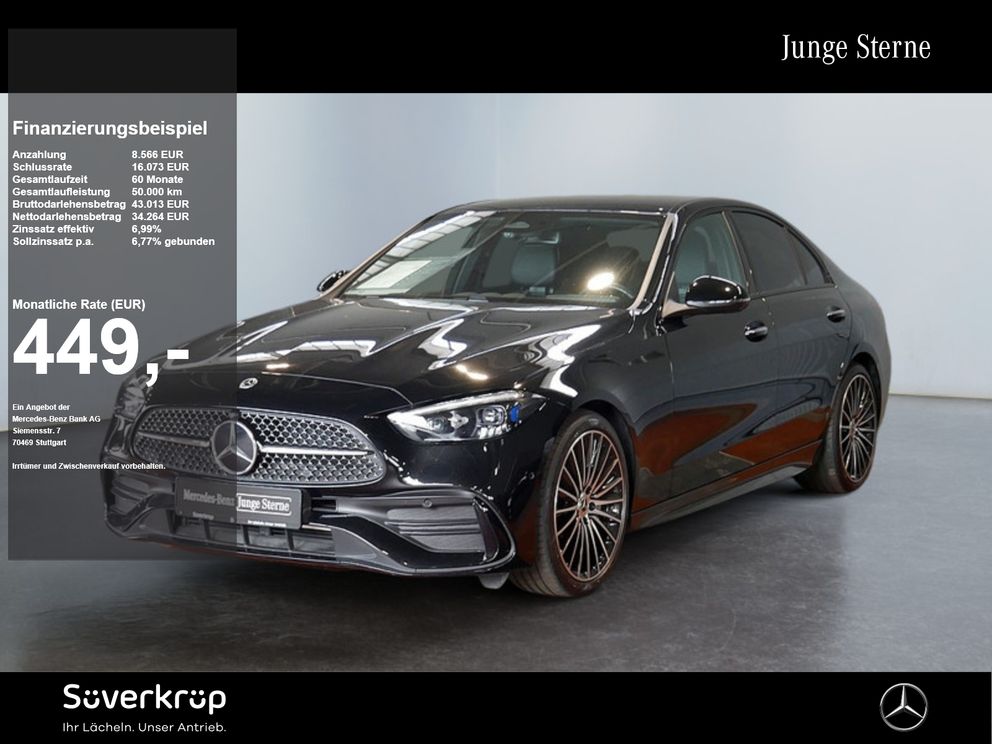 MERCEDES-BENZ C 300 d , AMG BURM NIGHT PREMIUM MEMO 360 KAMERA