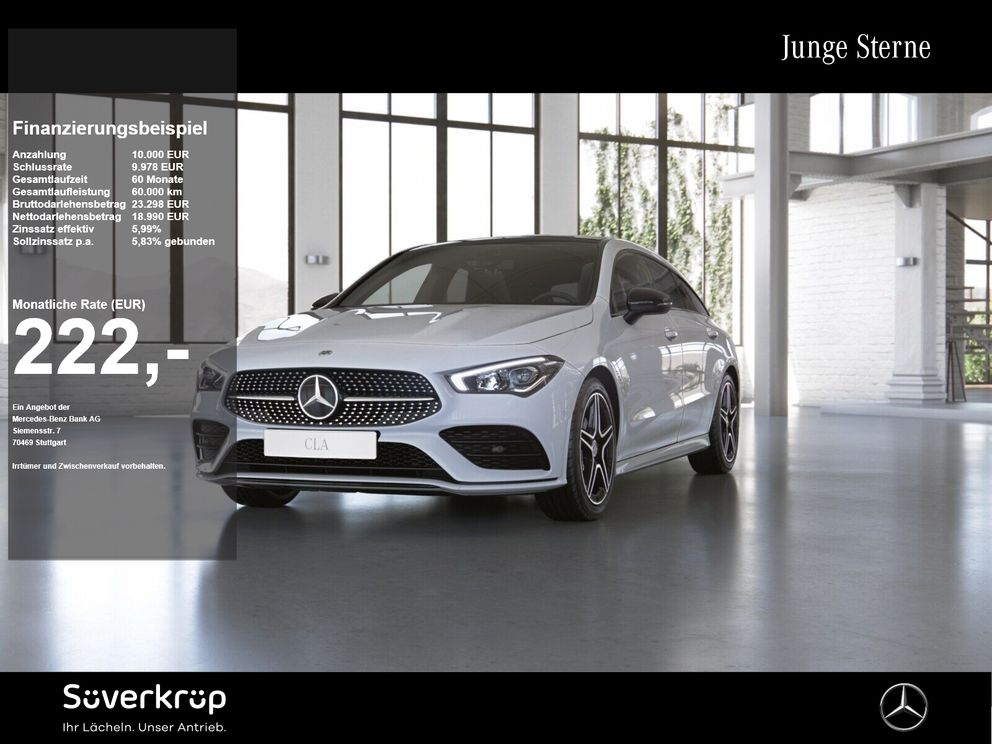 MERCEDES-BENZ CLA 220 d SB AMG NIGHT AHK KAMERA PANO SPUR SHD