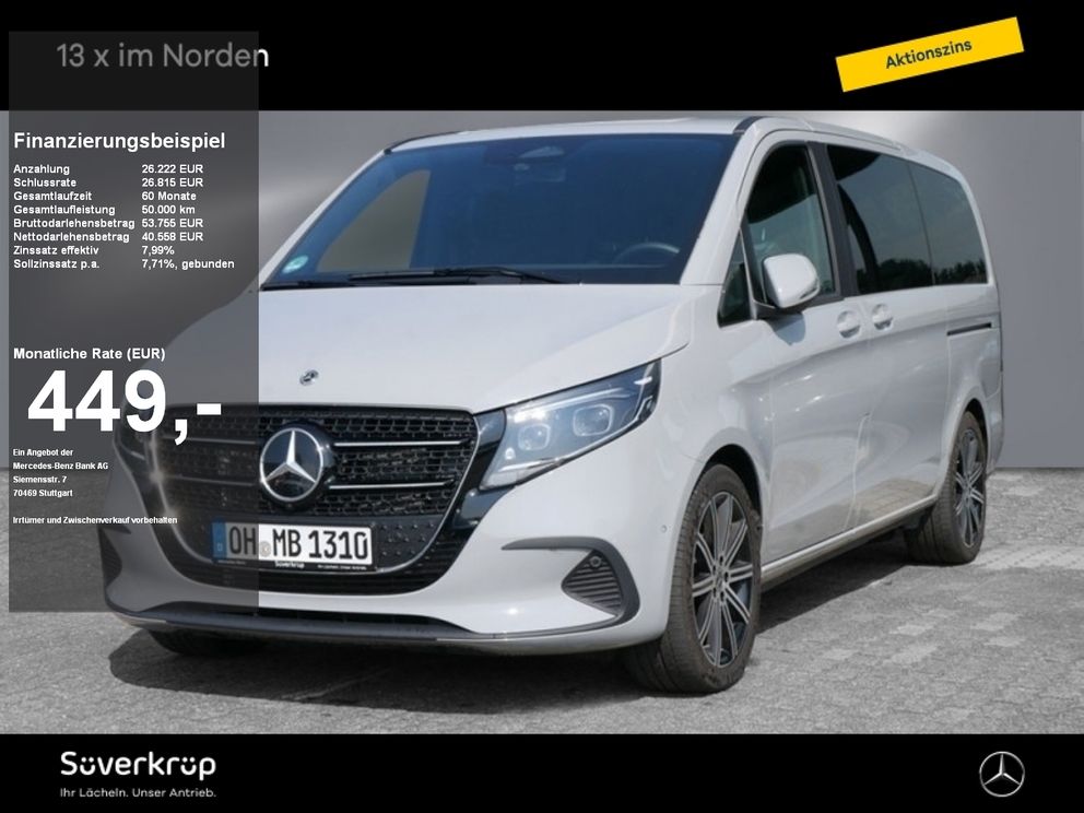 MERCEDES-BENZ V 220 WIDE DISTRO AHK STANDH KAMERA TWA SPUR 6 SITZE