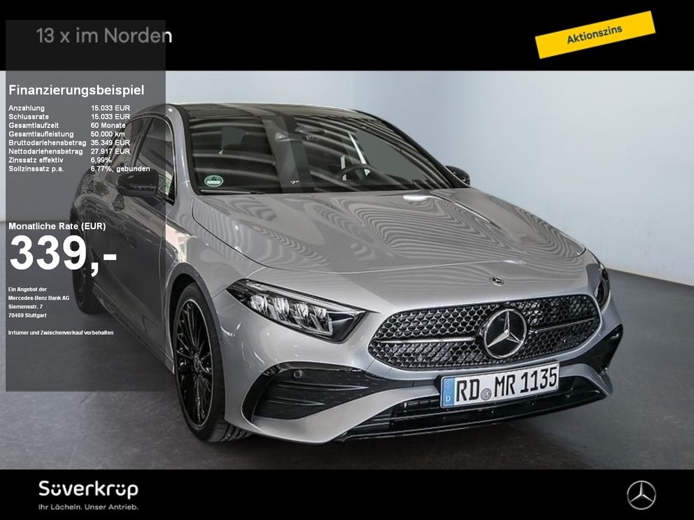 MERCEDES-BENZ A 200 AMG NIGHT SPUR PANO DISTR KAMERA STANDH