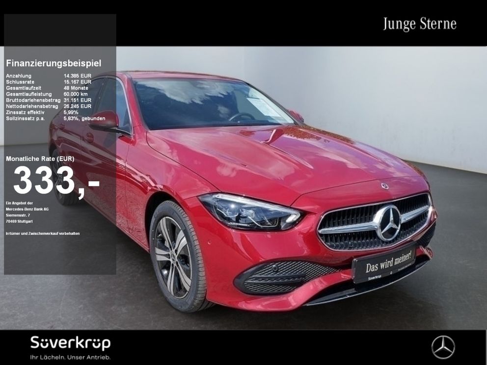 MERCEDES-BENZ C 300 e 4M , AVANTGARDE SPUR STANDH KAMERA PDC