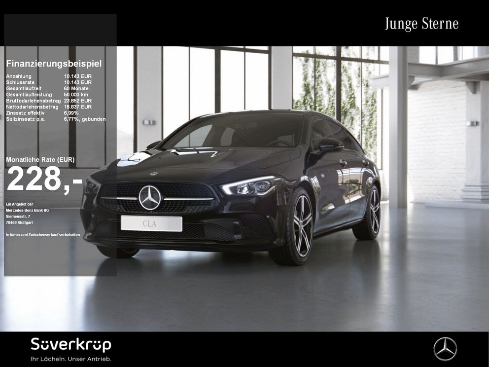 MERCEDES-BENZ CLA 200 SB NIGHT PROGRESSIVE KAMERA SPUR PDC SHZ
