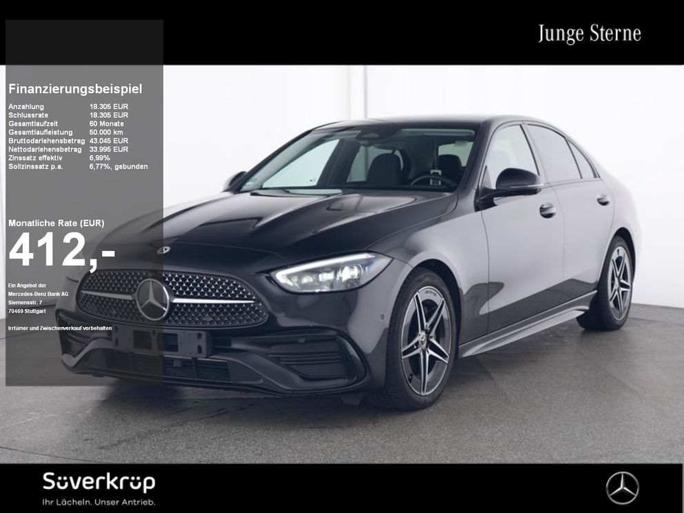 MERCEDES-BENZ C 300 d , BURM AMG NIGHT SPUR PANO AHK 360 PDC