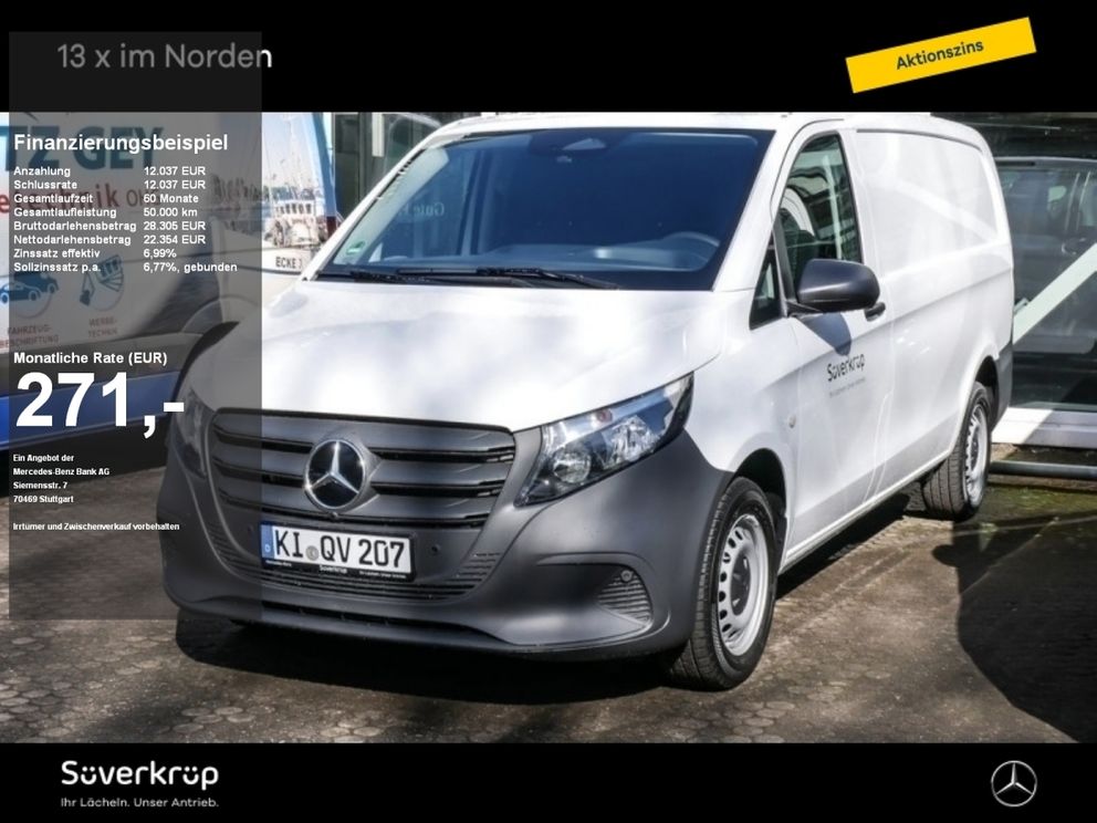 MERCEDES-BENZ Vito 110 Kasten Lang AHK KLIMA AHK KAMERA TEMPOMAT SPUR 3 SITZE
