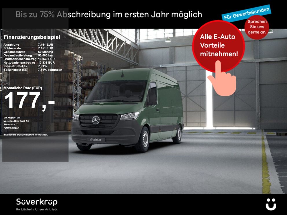 MERCEDES-BENZ eSprinter 312 KASTEN L2H2 KLIMA KAMERA AC/DC SHZ