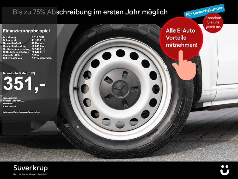 MERCEDES-BENZ eVito 112 KASTEN LANG KLIMA KAMERA SHZ AC/DC HOLZBODEN