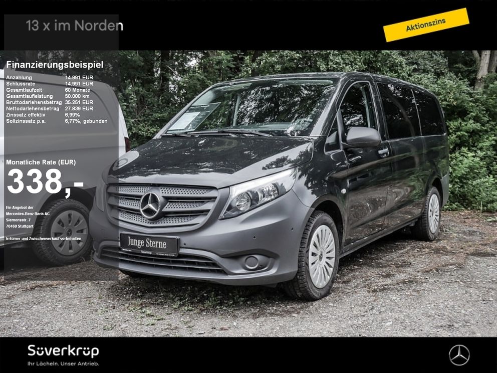 MERCEDES-BENZ Vito 116 Aut. Tourer PRO Lang KLIMA/9 SITZE/SCHIENEN/TEMPOMAT/PDC
