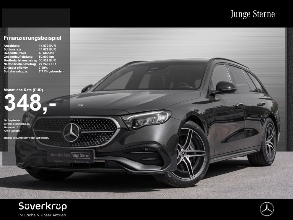 MERCEDES-BENZ E 200 T , AMG NIGHT AHK DISTR KAMERA PANO SPUR