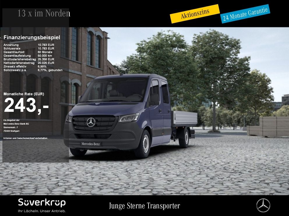 MERCEDES-BENZ Sprinter 317 DOKA PRITSCHE MAXI AHK 3,5T LED AHK