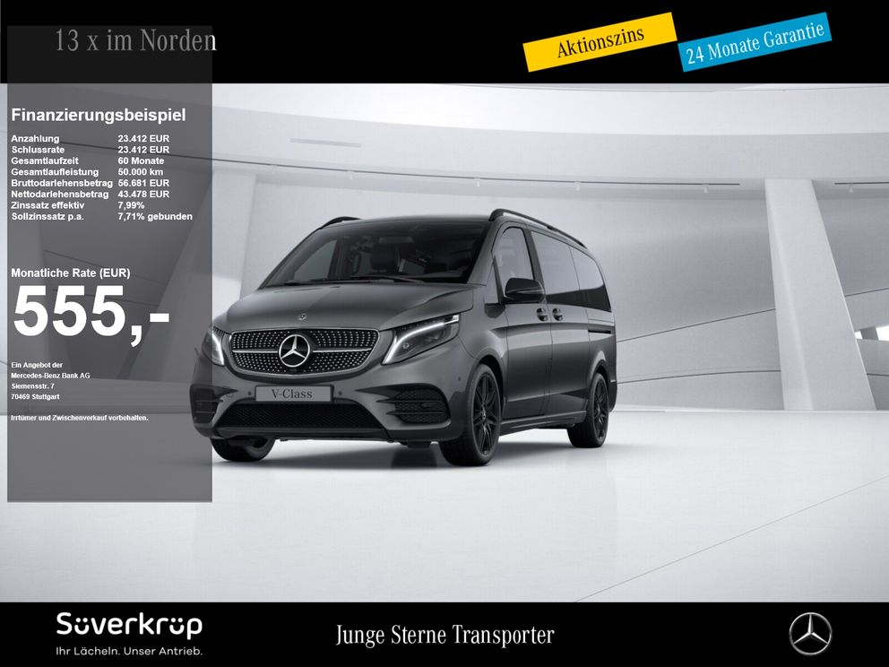 MERCEDES-BENZ V 300 AVA AIRMATIC AMG NIGHT AHK PANO 360° NAPPA