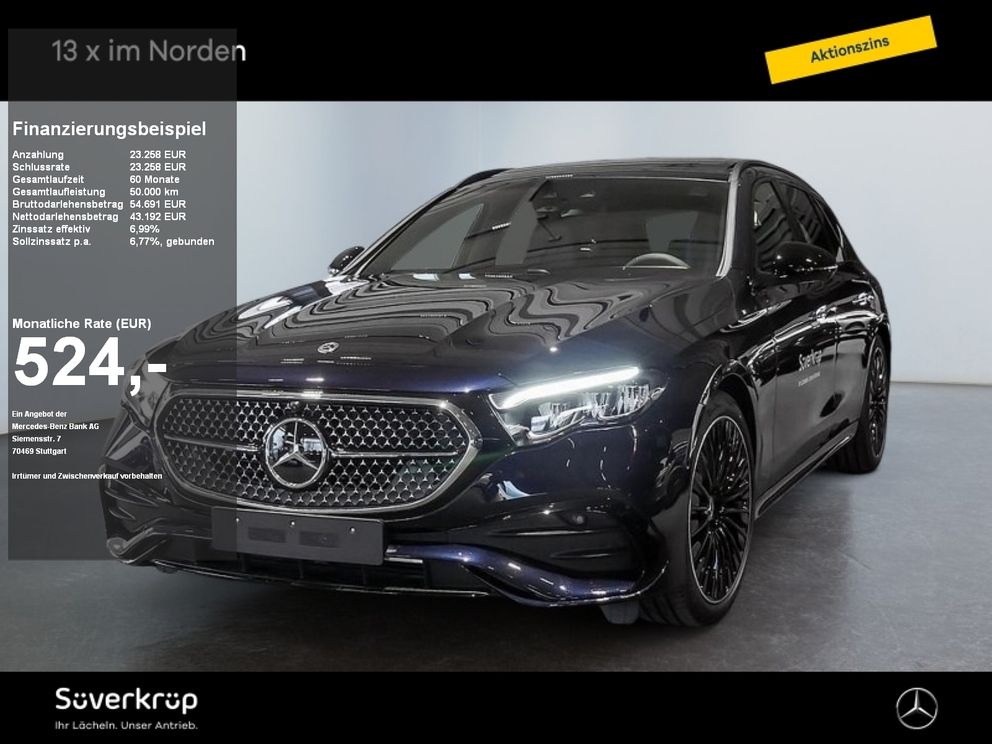 MERCEDES-BENZ E 300 e T BURM AMG NIGHT DISTR SPUR PANO STANDH