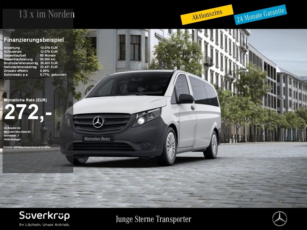 MERCEDES-BENZ Vito 114 TOURER PRO LANG NAVI 8SITZER KLIMA SPUR