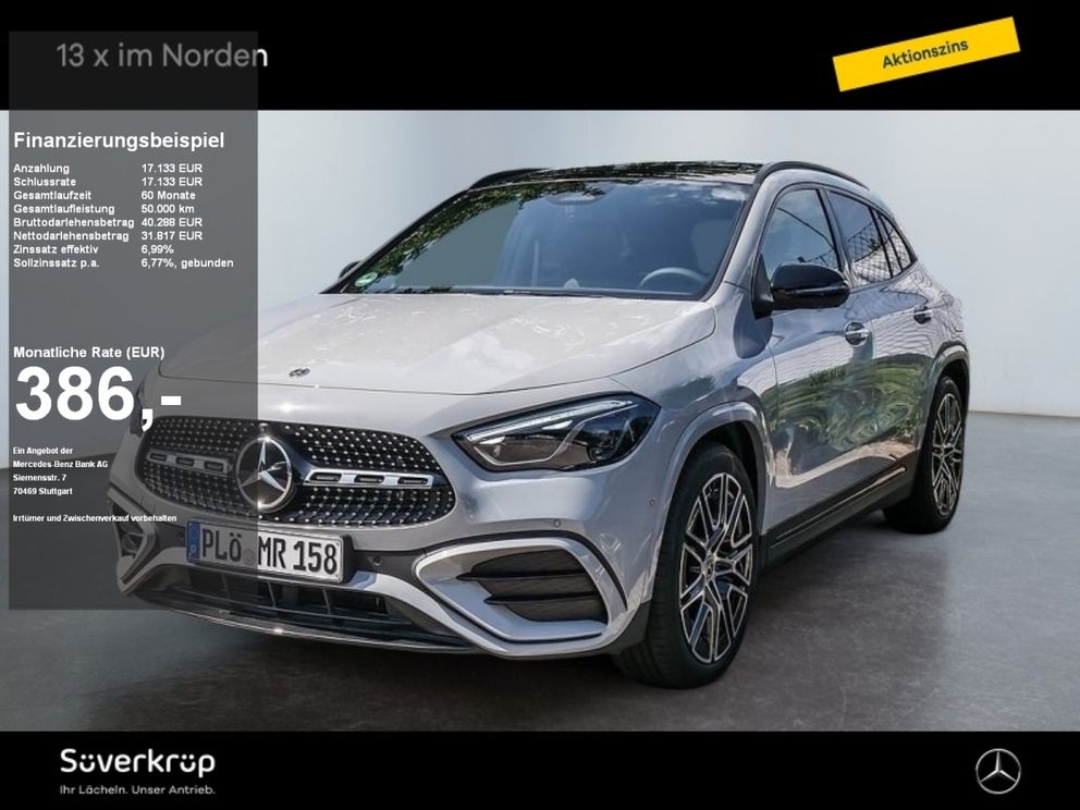 MERCEDES-BENZ GLA 200 AMG NIGHT SPUR DISTR PANO AHK 360 PDC