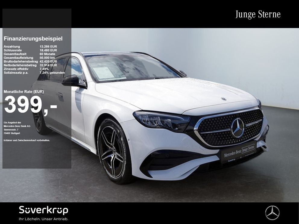 MERCEDES-BENZ E 200 T , AMG NIGHT AHK DISTR KAMERA PANO SPUR
