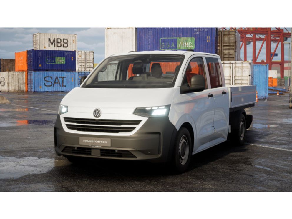 VW Transporter Pritschenwagen Doppelkabine Motor: 2,0 l TDI 110 kW 6-Gang-Schaltgetriebe Radstand: 3500 mm LR
