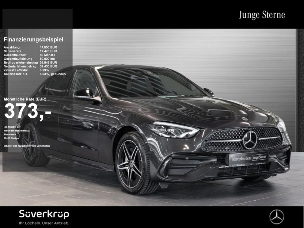 MERCEDES-BENZ C 300 e 4M , AMG NIGHT KAMERA DISTR SPUR STANDH