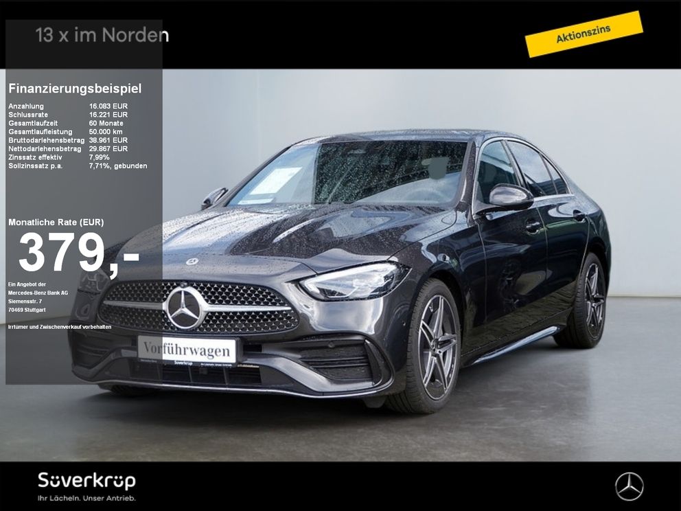 MERCEDES-BENZ C 200 d AMG MEMO 360 AHK DISTR KAMERA SPUR PDC