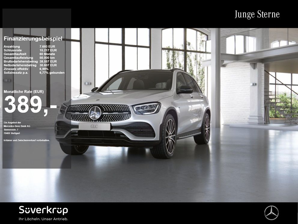 MERCEDES-BENZ GLC 300 de 4M  AMG BURM NIGHT KAMERA PANO SPUR