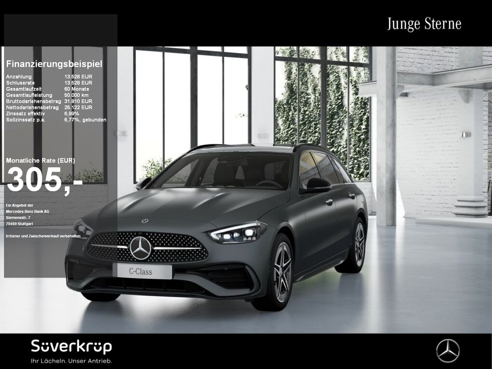 MERCEDES-BENZ C 300 e T AMG NIGHT AHK DISTR KAMERA PANO SPUR