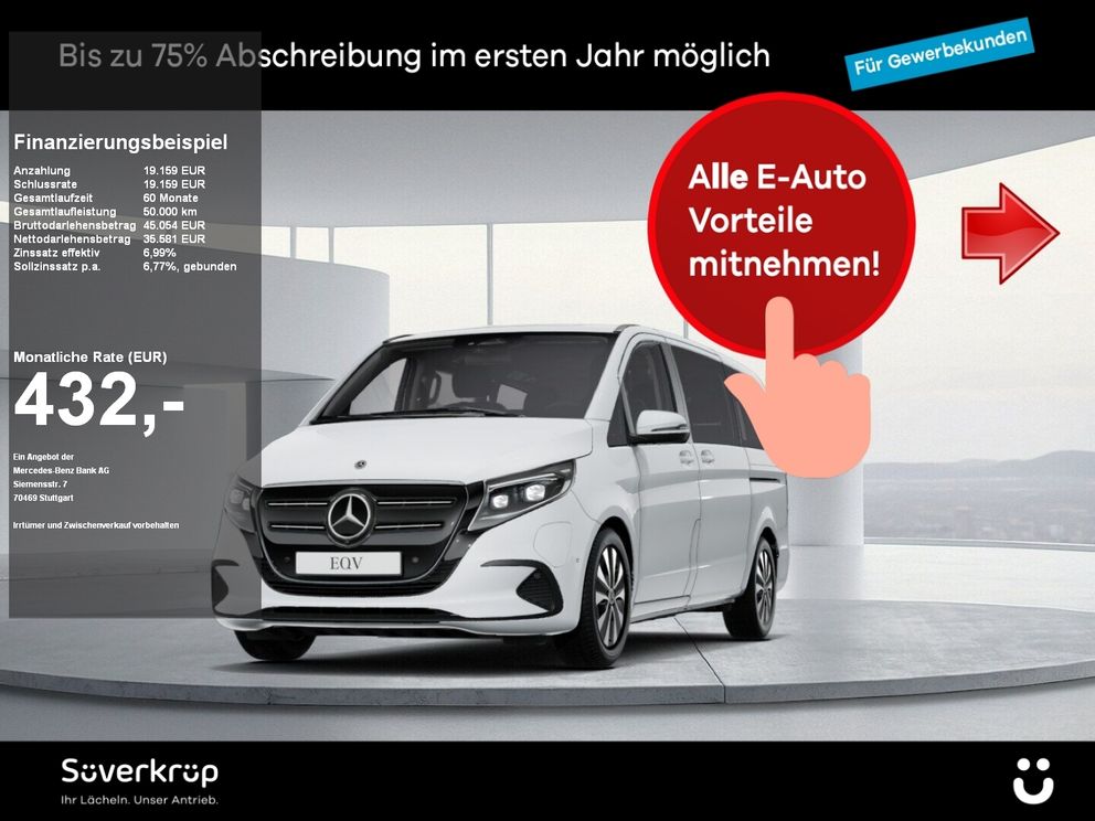 MERCEDES-BENZ EQV 300 MOPF KLIMA LM 7SITZER DISTR KAMERA SPUR